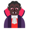 Man Vampire- Dark Skin Tone emoji on Microsoft